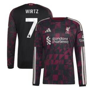 Liverpool adidas Third Shirt 2026-27 - Long Sleeve with Wirtz 7 printing