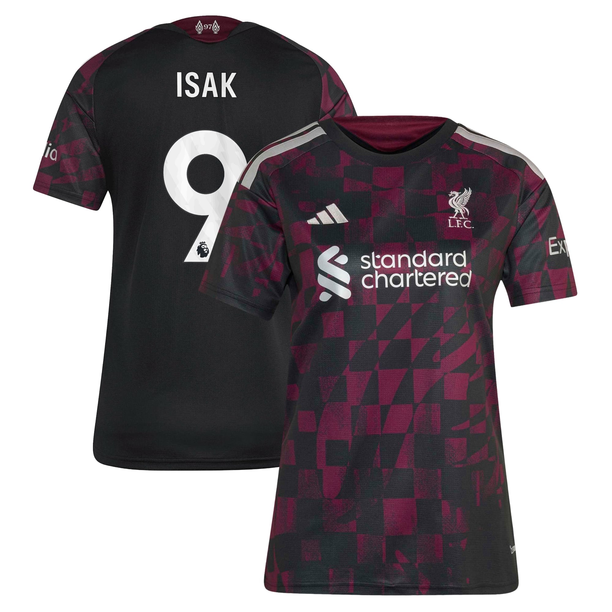 Liverpool adidas Third Shirt 2026-27 - Womens with Isak 9 printing
