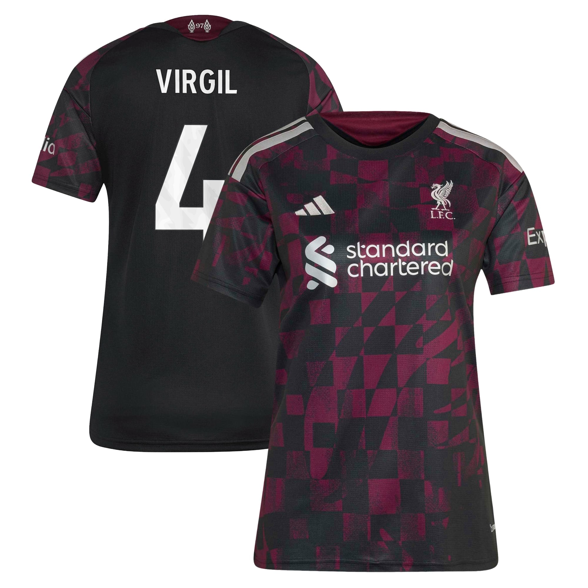 Liverpool adidas Third Shirt 2026-27 - Womens with Virgil 4 printing