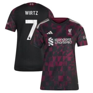 Liverpool adidas Third Shirt 2026-27 - Womens with Wirtz 7 printing