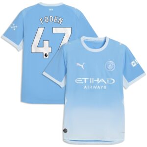 Manchester City PUMA Authentic Home Shirt 2026-27 with Foden 47 printing