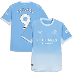Manchester City PUMA Authentic Home Shirt 2026-27 with Haaland 9 printing