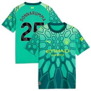 Manchester City PUMA Goalkeeper Shirt 2026-27 - Kids with Donnarumma 25 printing