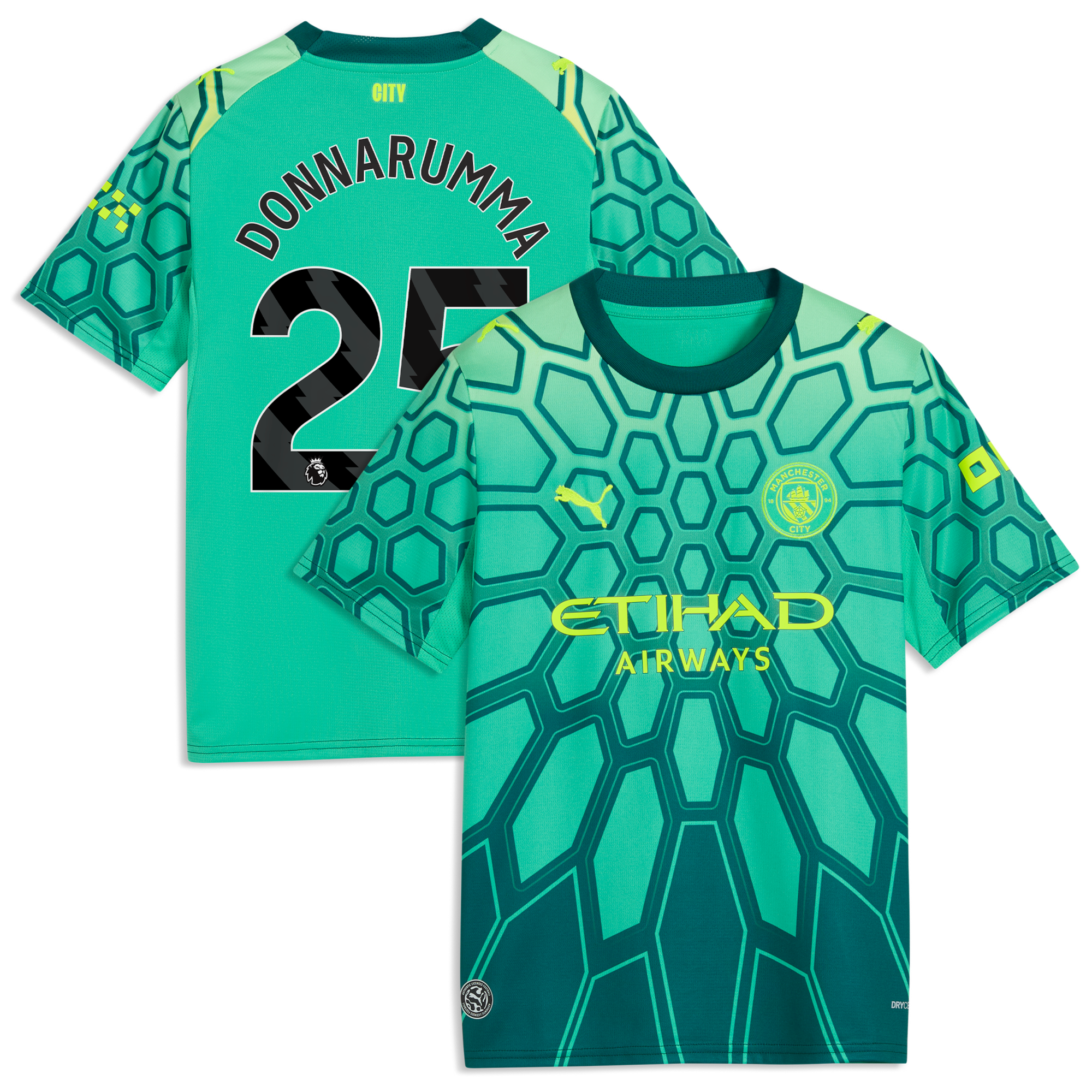 Manchester City PUMA Goalkeeper Shirt 2026-27 - Kids with Donnarumma 25 printing