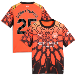 Manchester City PUMA Goalkeeper Shirt 2026-27 - Kids with Donnarumma 25 printing