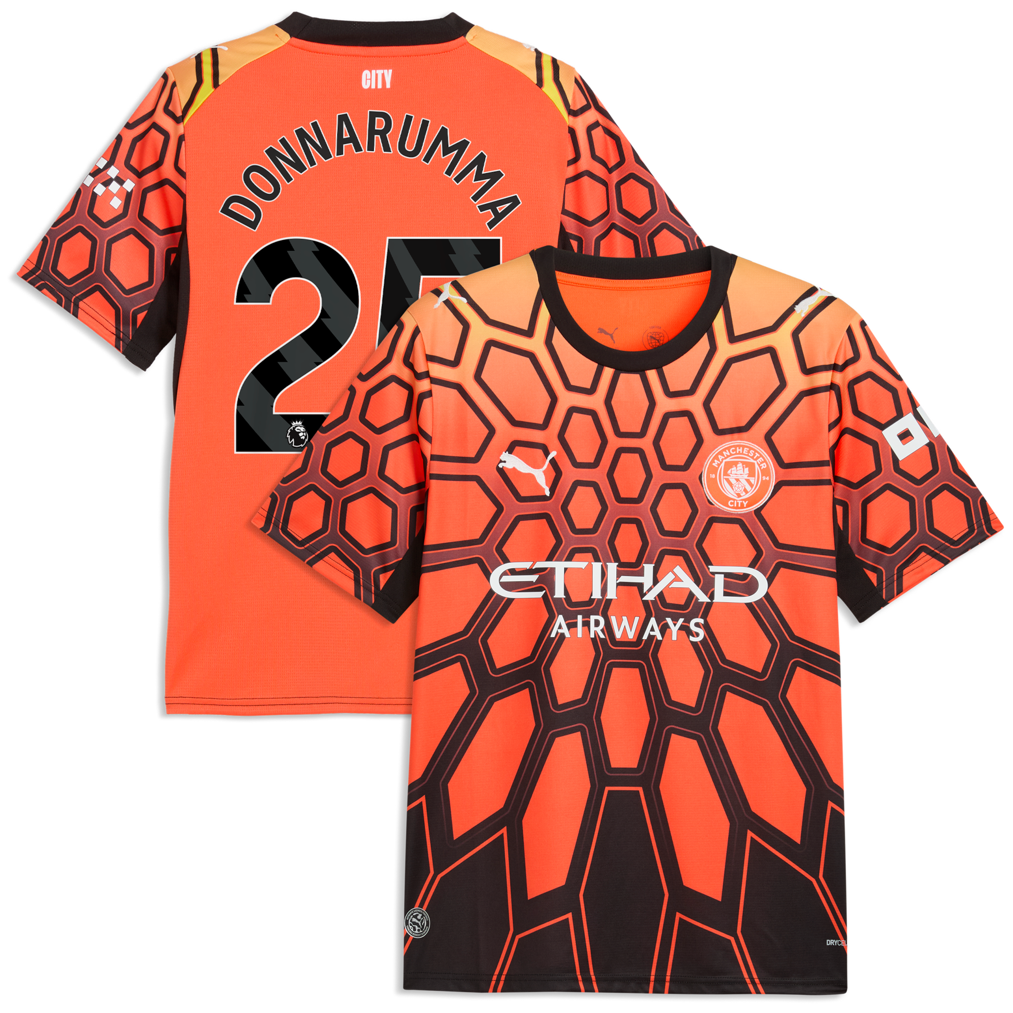 Manchester City PUMA Goalkeeper Shirt 2026-27 with Donnarumma 25 printing