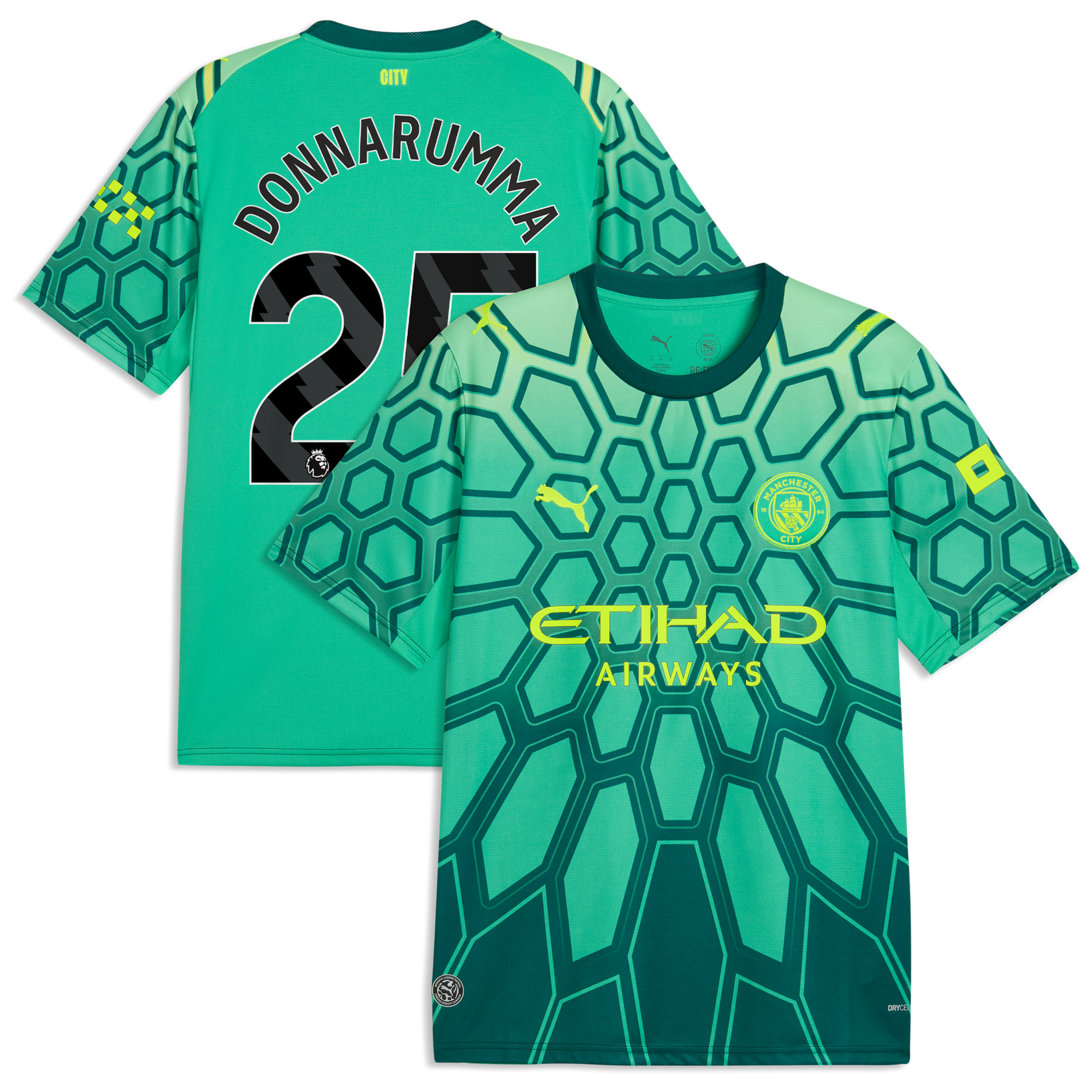 Manchester City PUMA Goalkeeper Shirt 2026-27 with Donnarumma 25 printing