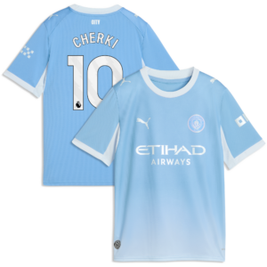 Manchester City PUMA Home Shirt 2026-27 - Kids with Cherki 10 printing