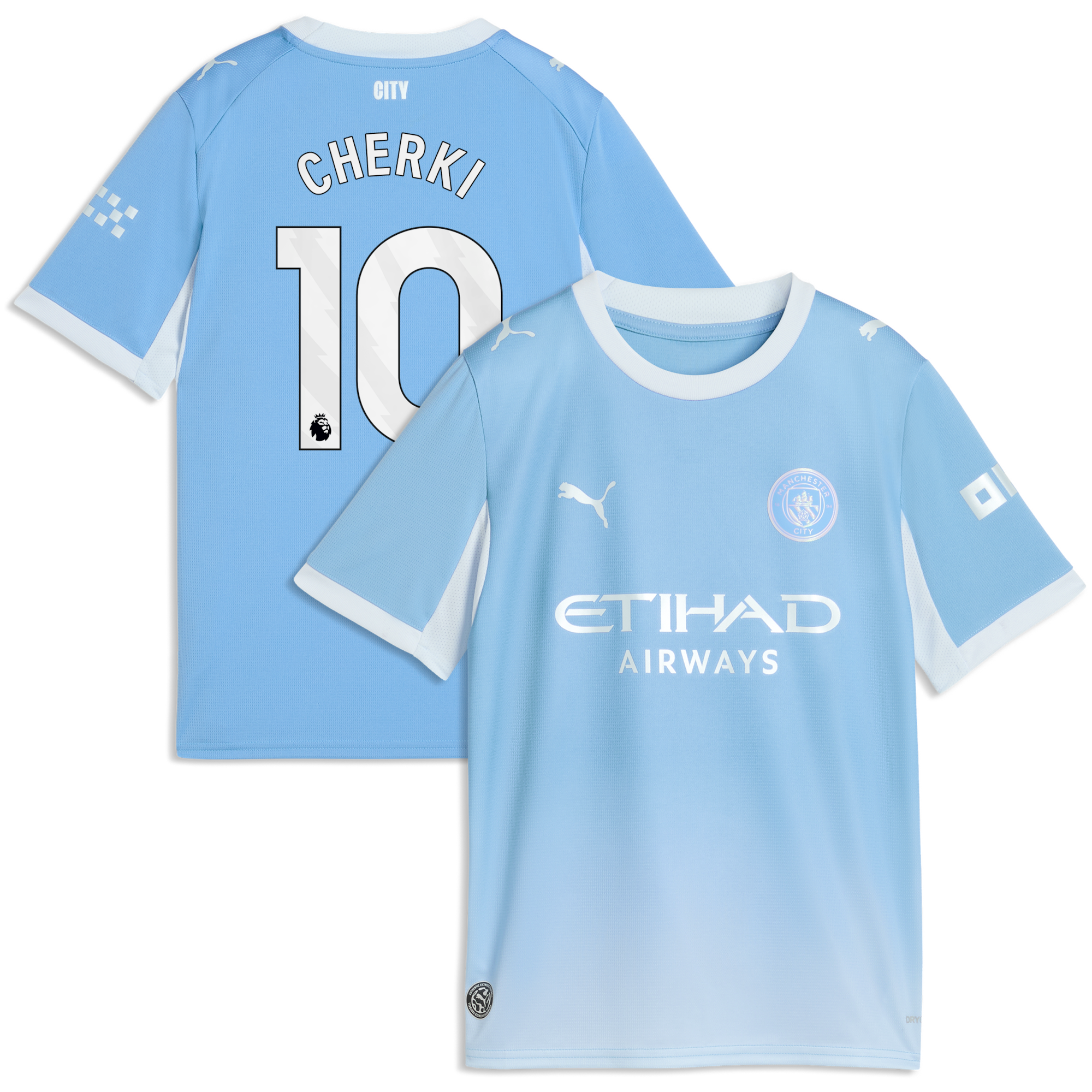 Manchester City PUMA Home Shirt 2026-27 - Kids with Cherki 10 printing