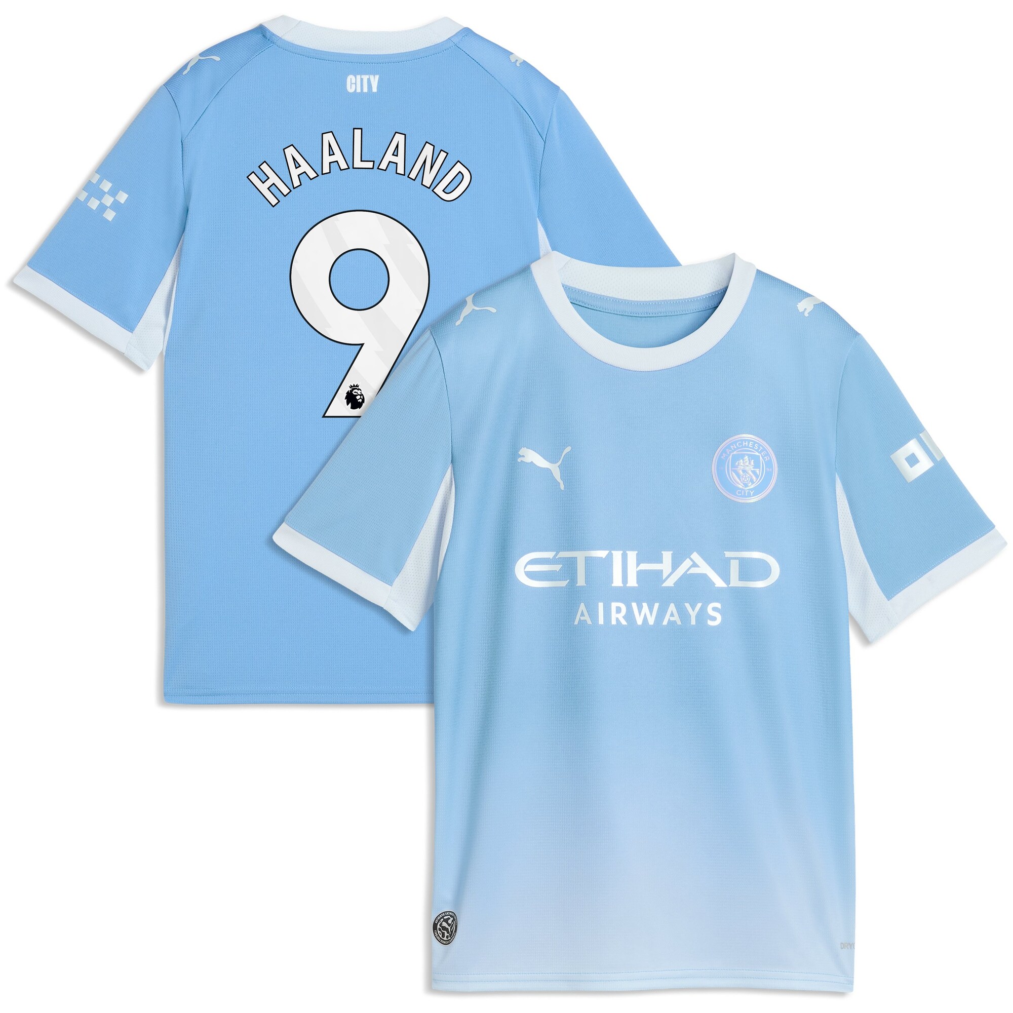 Manchester City PUMA Home Shirt 2026-27 - Kids with Haaland 9 printing