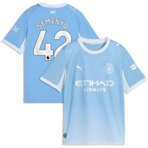 Manchester City PUMA Home Shirt 2026-27 - Kids with Semenyo 42 printing