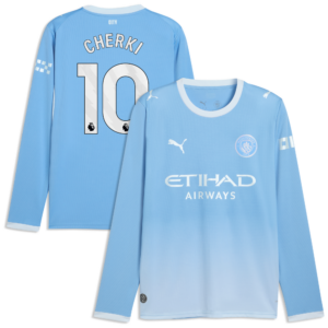 Manchester City PUMA Home Shirt 2026-27 - Long Sleeve with Cherki 10 printing