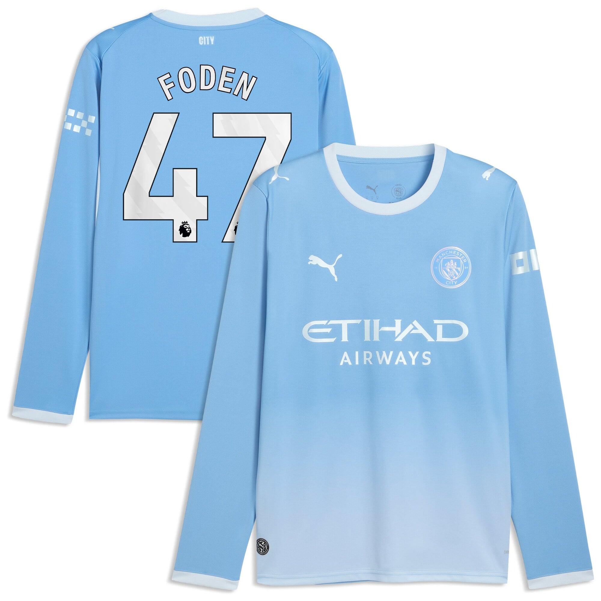 Manchester City PUMA Home Shirt 2026-27 - Long Sleeve with Foden 47 printing
