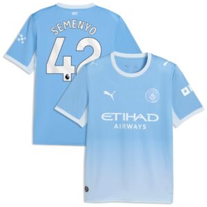 Manchester City PUMA Home Shirt 2026-27 with Semenyo 42 printing
