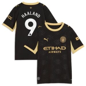 Manchester City Puma Away Shirt 2026-27 - Kids with Haaland 9 printing