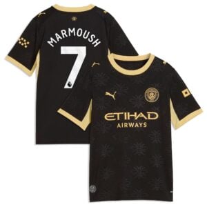 Manchester City Puma Away Shirt 2026-27 - Kids with Marmoush 7 printing