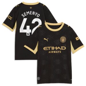 Manchester City Puma Away Shirt 2026-27 - Kids with Semenyo 42 printing