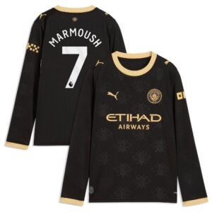 Manchester City Puma Away Shirt 2026-27 - Long Sleeve - Kids with Marmoush 7 printing