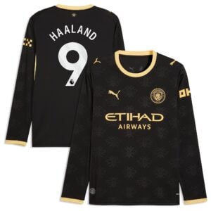 Manchester City Puma Away Shirt 2026-27 - Long Sleeve with Haaland 9 printing