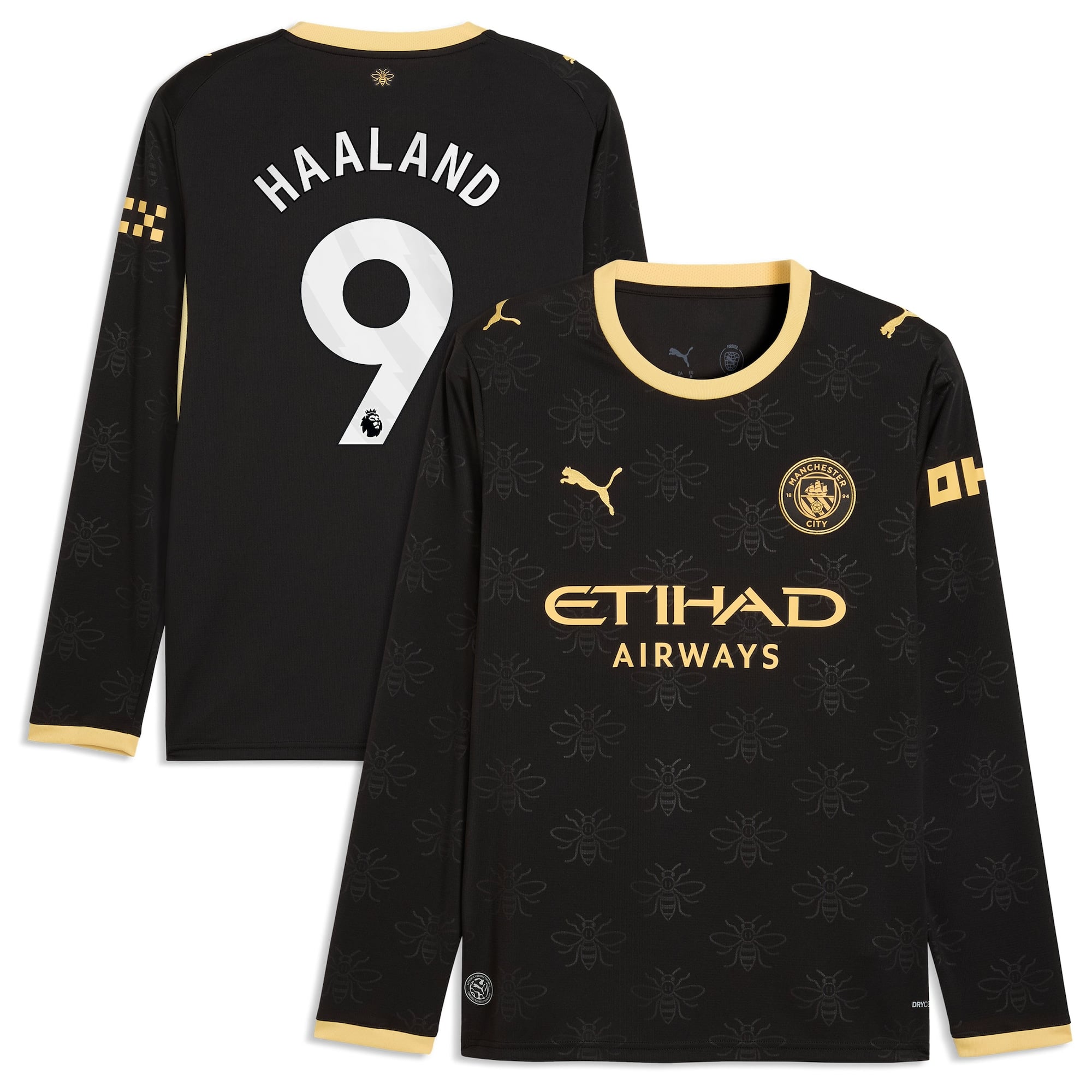 Manchester City Puma Away Shirt 2026-27 - Long Sleeve with Haaland 9 printing
