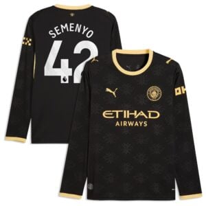 Manchester City Puma Away Shirt 2026-27 - Long Sleeve with Semenyo 42 printing