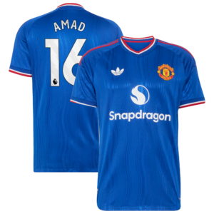 Manchester United adidas Away Authentic Shirt 2026-27 with Amad 16 printing