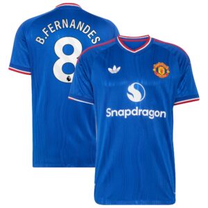 Manchester United adidas Away Authentic Shirt 2026-27 with B.Fernandes 8 printing