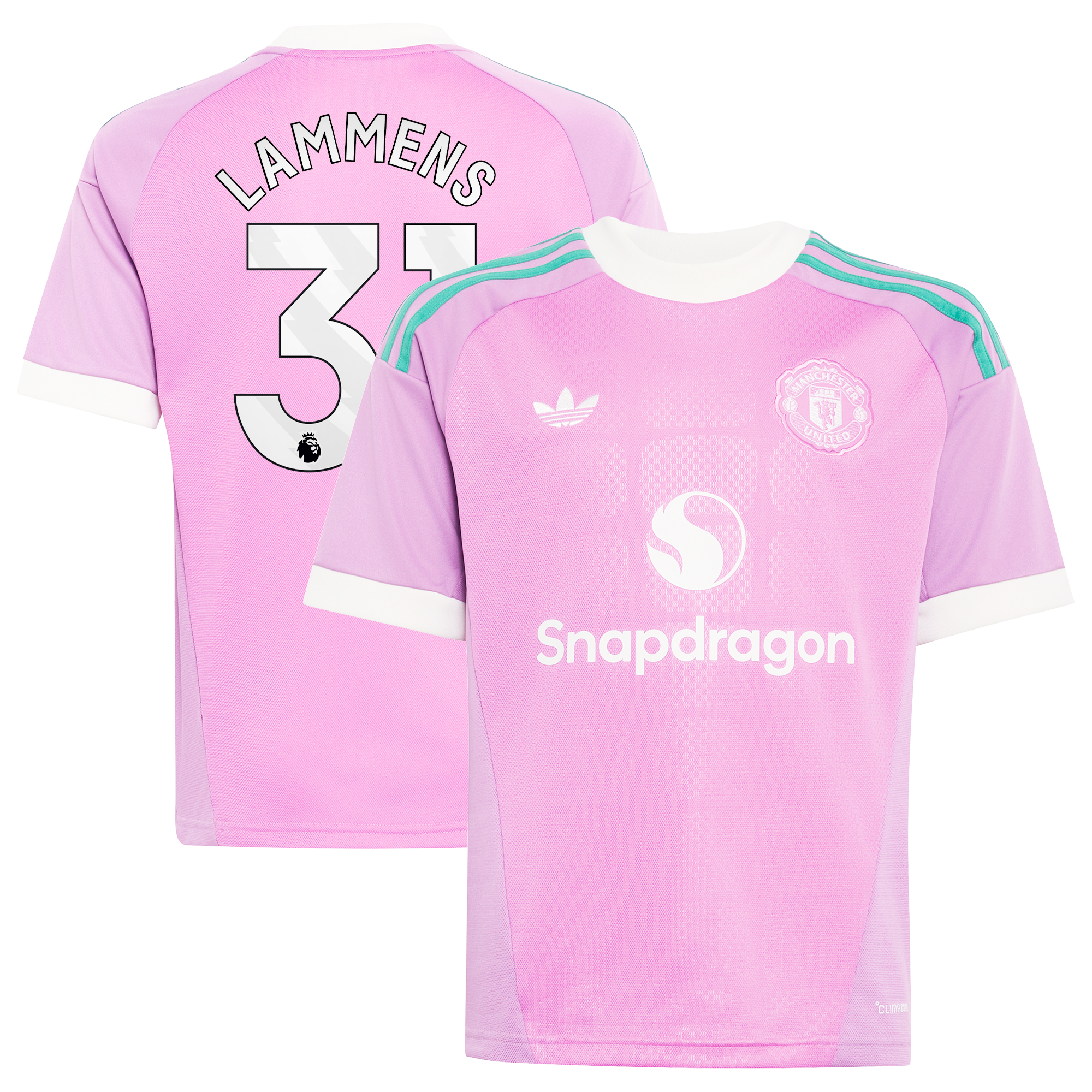 Manchester United adidas Away Goalkeeper Shirt 2026-27 - Kids with Lammens 31 printing