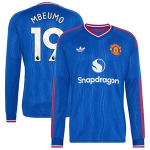 Manchester United adidas Away Shirt 2026-27 - Long Sleeve with Mbeumo 19 printing