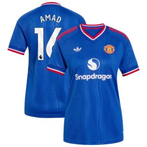 Manchester United adidas Away Shirt 2026-27 - Womens with Amad 16 printing