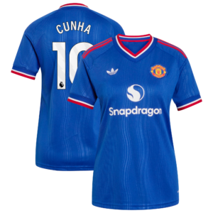 Manchester United adidas Away Shirt 2026-27 - Womens with Cunha 10 printing