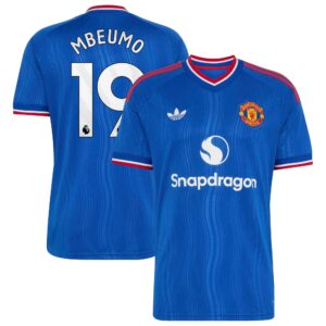 Manchester United adidas Away Shirt 2026-27 with Mbeumo 19 printing