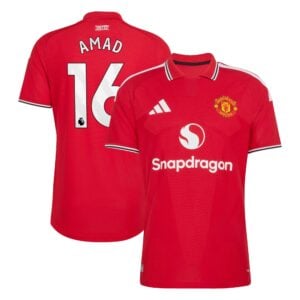 Manchester United adidas Home Authentic Shirt 2026-27 with Amad 16 printing