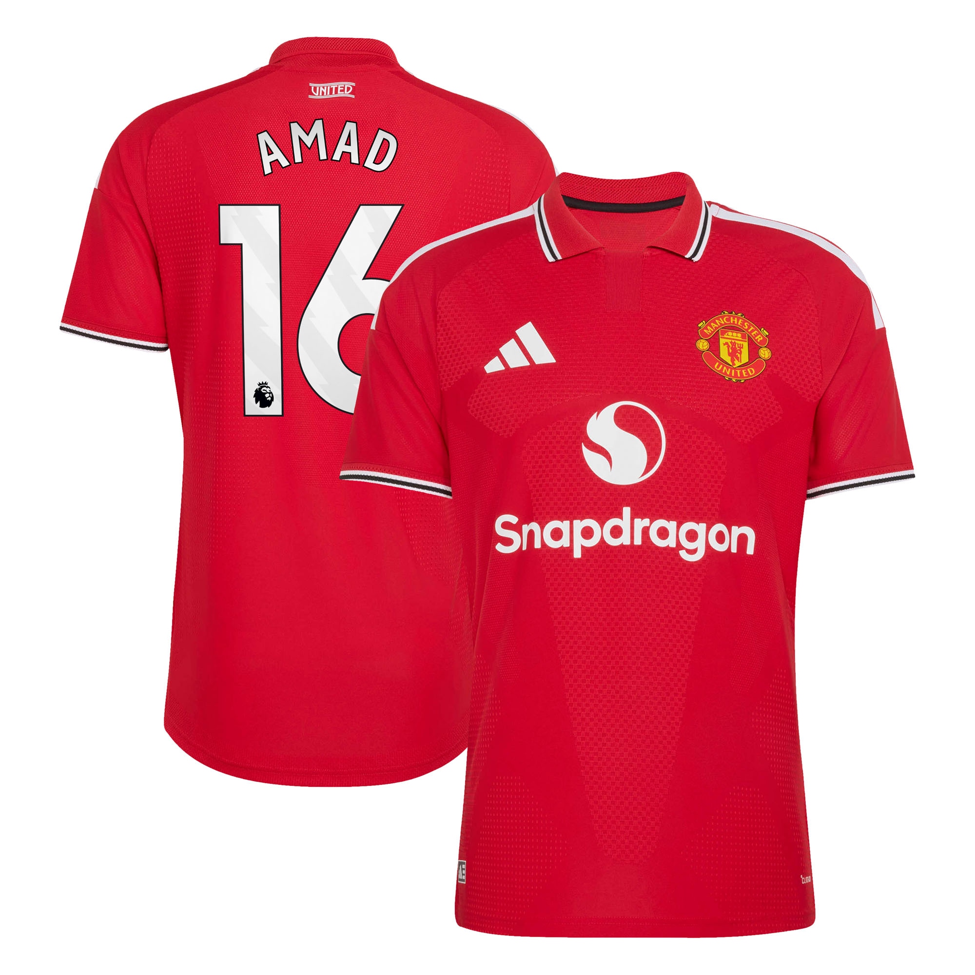 Manchester United adidas Home Authentic Shirt 2026-27 with Amad 16 printing