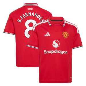 Manchester United adidas Home Shirt 2026-27 - Kids with B.Fernandes 8 printing