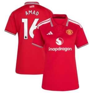 Manchester United adidas Home Shirt 2026-27 - Womens with Amad 16 printing