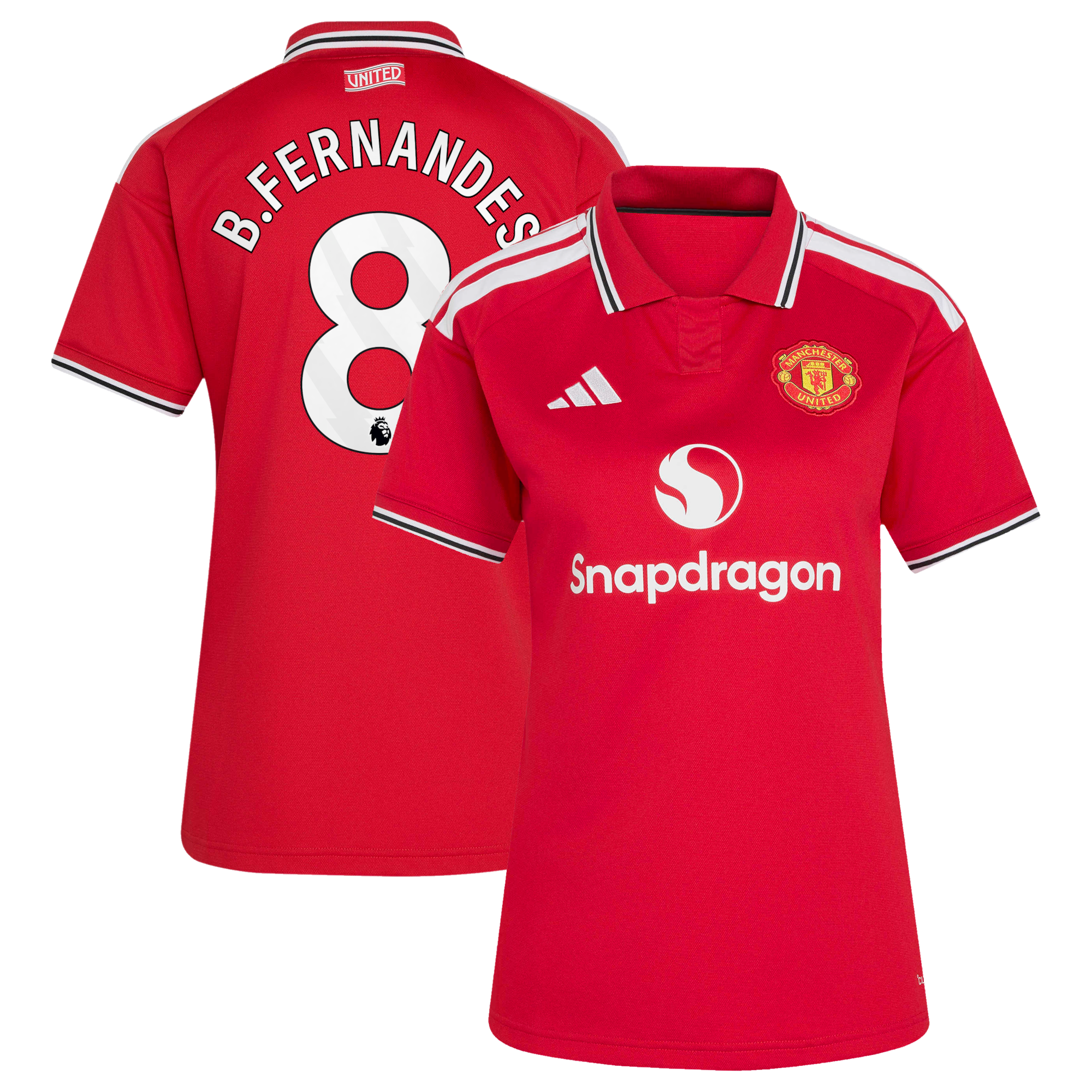 Manchester United adidas Home Shirt 2026-27 - Womens with B.Fernandes 8 printing