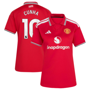 Manchester United adidas Home Shirt 2026-27 - Womens with Cunha 10 printing