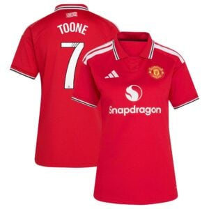 Manchester United adidas Home Shirt 2026-27 - Womens with Toone 7 printing