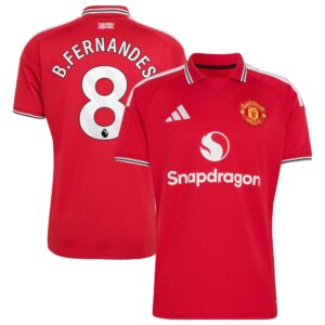 Manchester United adidas Home Shirt 2026-27 with B.Fernandes 8 printing