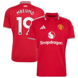 Manchester United adidas Home Shirt 2026-27 with Mbeumo 19 printing