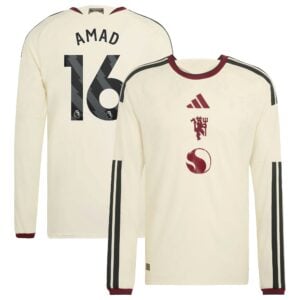 Manchester United adidas Third Authentic Shirt 2026-27 - Long Sleeve with Amad 16 printing