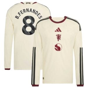 Manchester United adidas Third Authentic Shirt 2026-27 - Long Sleeve with B.Fernandes 8 printing