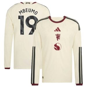 Manchester United adidas Third Authentic Shirt 2026-27 - Long Sleeve with Mbeumo 19 printing