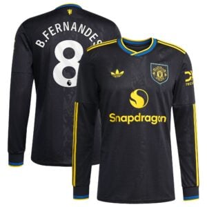 Manchester United adidas Third Shirt 2025-26 - Long sleeve with B. Fernandes 8 printing
