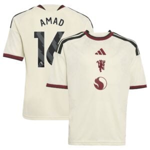 Manchester United adidas Third Shirt 2026-27 - Kids with Amad 16 printing