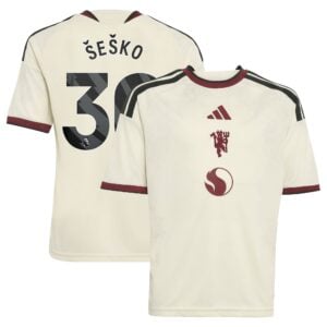 Manchester United adidas Third Shirt 2026-27 - Kids with Šeško 30 printing