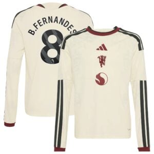 Manchester United adidas Third Shirt 2026-27 - Long Sleeve - Kids with B.Fernandes 8 printing