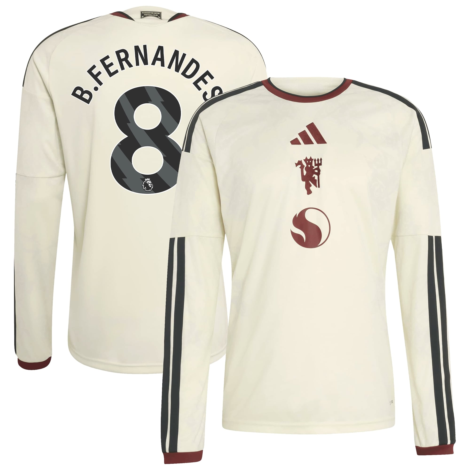 Manchester United adidas Third Shirt 2026-27 - Long Sleeve with B.Fernandes 8 printing