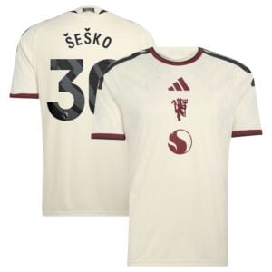 Manchester United adidas Third Shirt 2026-27 with Šeško 30 printing